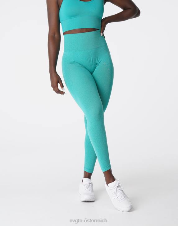 Fitness Frauen NVGTN 6J66625 Türkis Nahtlose Leggings mit Kurven