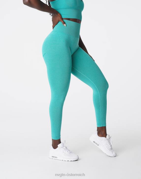 Fitness Frauen NVGTN 6J66625 Türkis Nahtlose Leggings mit Kurven