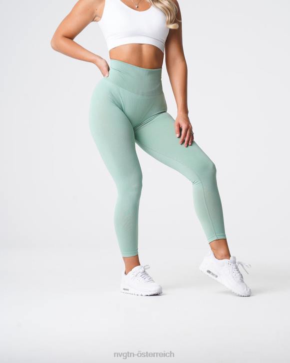 Fitness Frauen NVGTN 6J66631 Salbeigrün Nahtlose Leggings mit Kurven