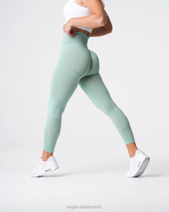 Fitness Frauen NVGTN 6J66631 Salbeigrün Nahtlose Leggings mit Kurven