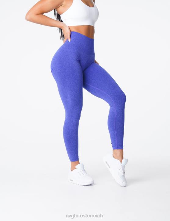 Fitness Frauen NVGTN 6J66633 Elektrisches Blau Nahtlose Leggings mit Kurven