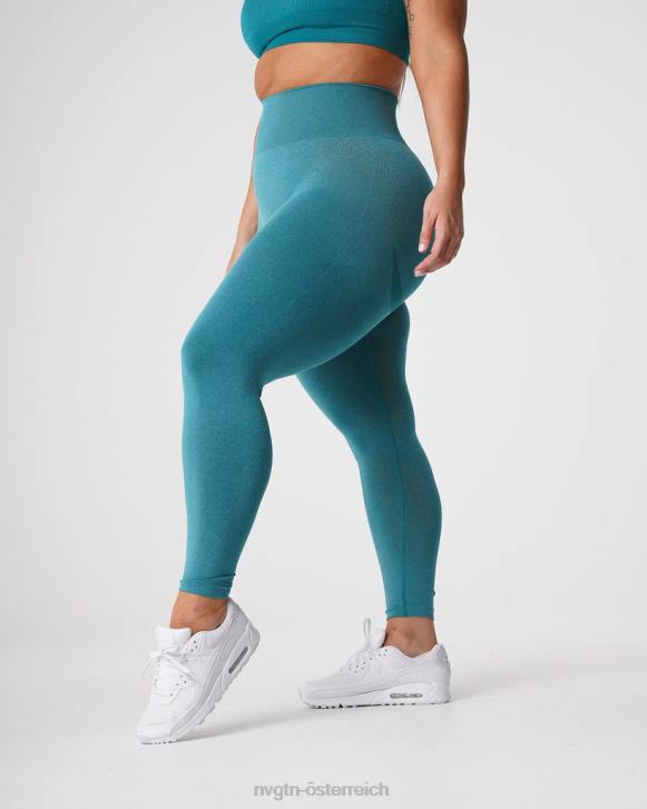Fitness Frauen NVGTN 6J66639 blaugrün Nahtlose Leggings mit Kurven
