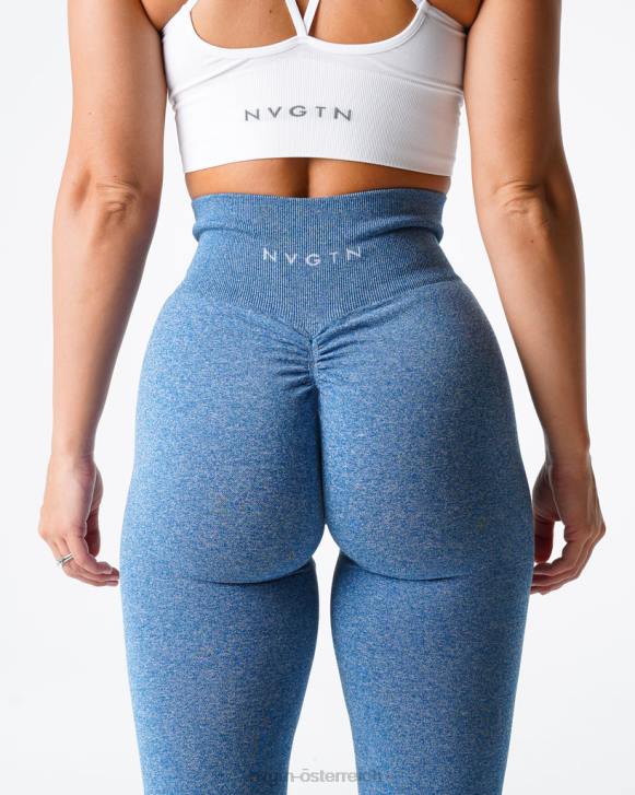 Fitness Frauen NVGTN 6J66648 Himmelblau Nahtlose Scrunch-Leggings