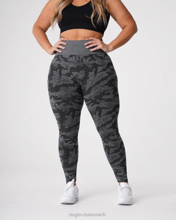Fitness Frauen NVGTN 6J66656 Schwarz Nahtlose Camo-Leggings