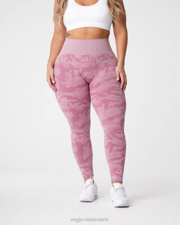 Fitness Frauen NVGTN 6J66670 Pastellrosa Nahtlose Camo-Leggings