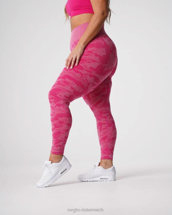 Fitness Frauen NVGTN 6J66673 Fuchsie Nahtlose Camo-Leggings