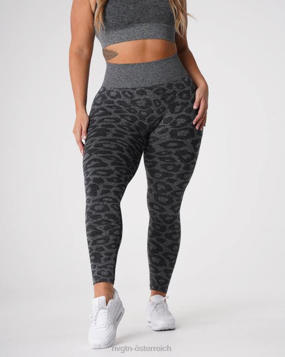 Fitness Frauen NVGTN 6J66676 schwarz gesprenkelt Nahtlose Leggings mit Leopardenmuster