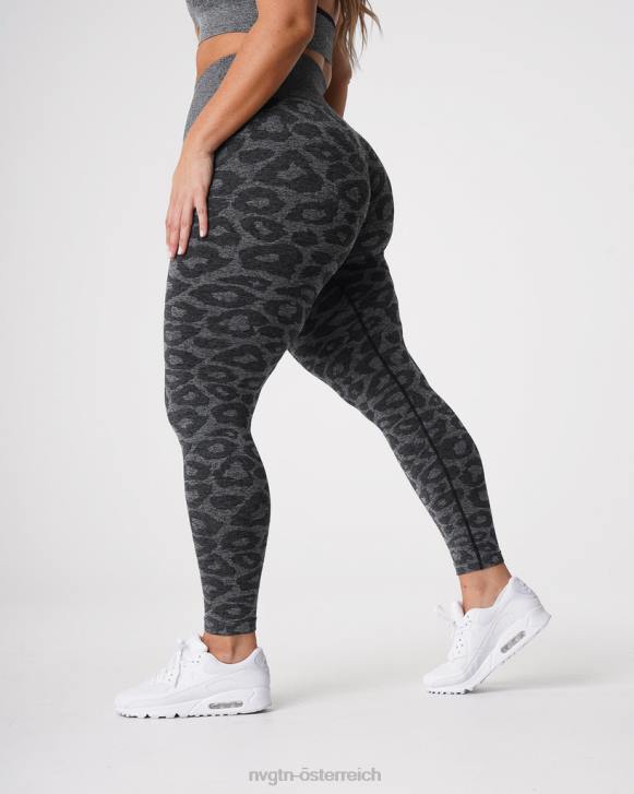 Fitness Frauen NVGTN 6J66676 schwarz gesprenkelt Nahtlose Leggings mit Leopardenmuster