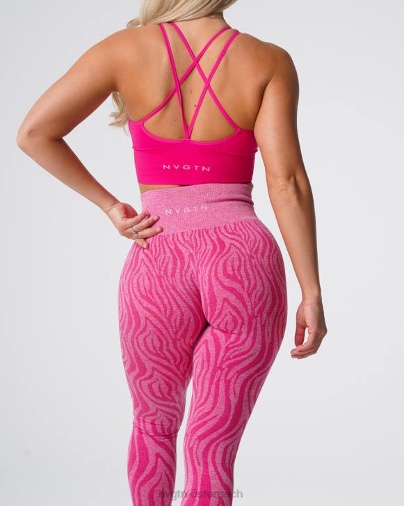 Fitness Frauen NVGTN 6J66691 Fuchsie Nahtlose Zebra-Leggings