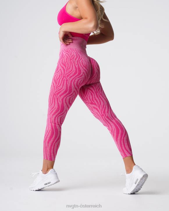 Fitness Frauen NVGTN 6J66691 Fuchsie Nahtlose Zebra-Leggings