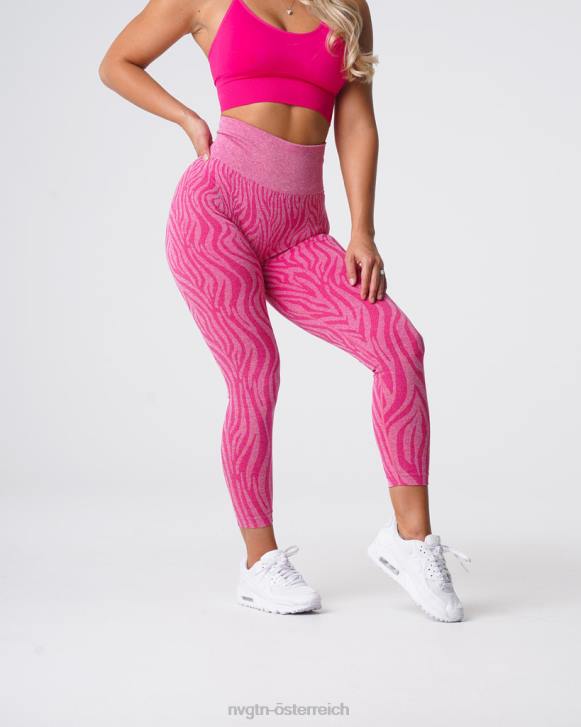 Fitness Frauen NVGTN 6J66691 Fuchsie Nahtlose Zebra-Leggings