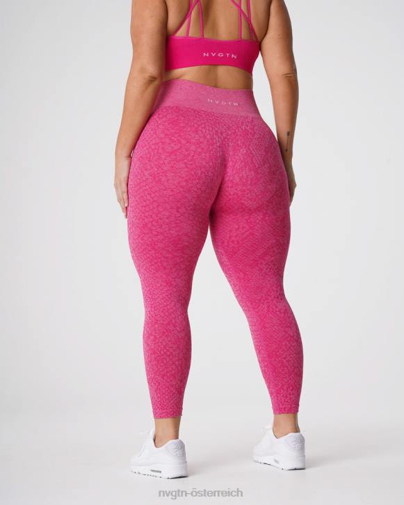 Fitness Frauen NVGTN 6J66693 Fuchsie Nahtlose Leggings aus Schlangenleder
