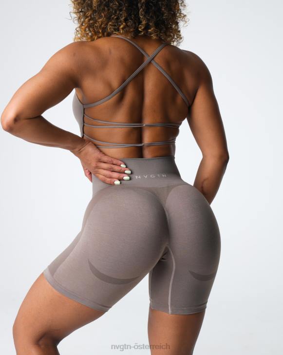 Fitness Frauen NVGTN 6J66320 Taupe Kontur 2.0 nahtlose Shorts