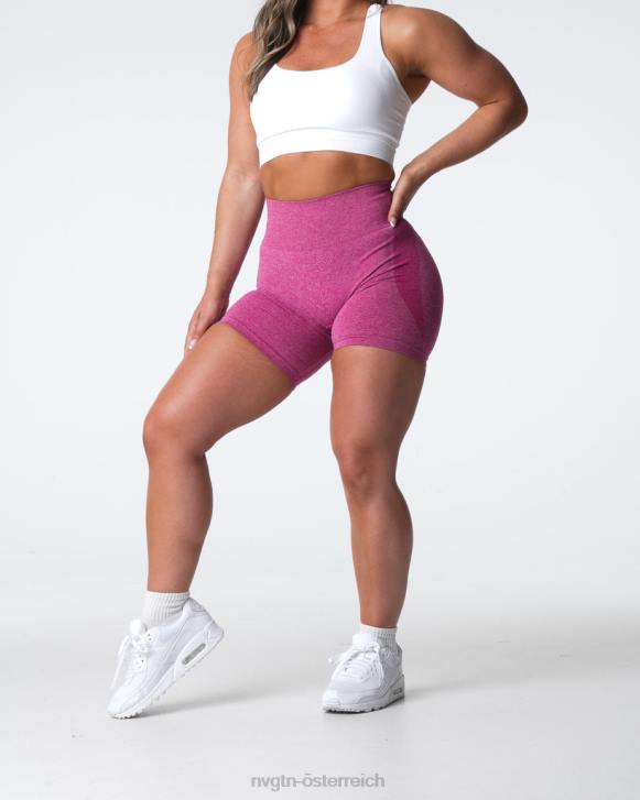 Fitness Frauen NVGTN 6J66331 purpurrot Konturnahtlose Shorts