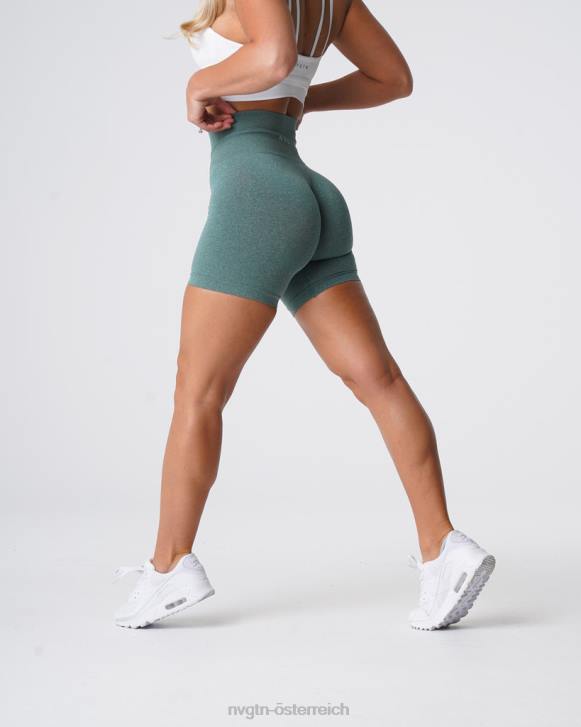 Fitness Frauen NVGTN 6J66370 Waldgrün Pro nahtlose Shorts