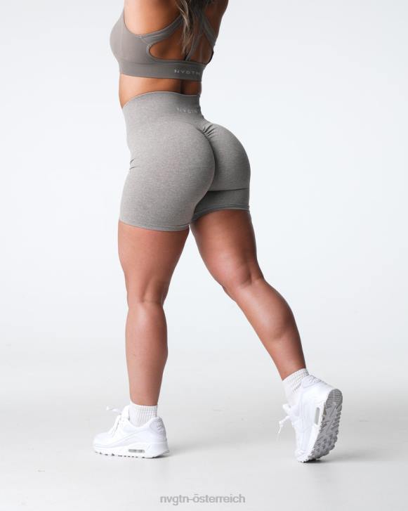 Fitness Frauen NVGTN 6J66395 Taupe Nahtlose Scrunch-Shorts