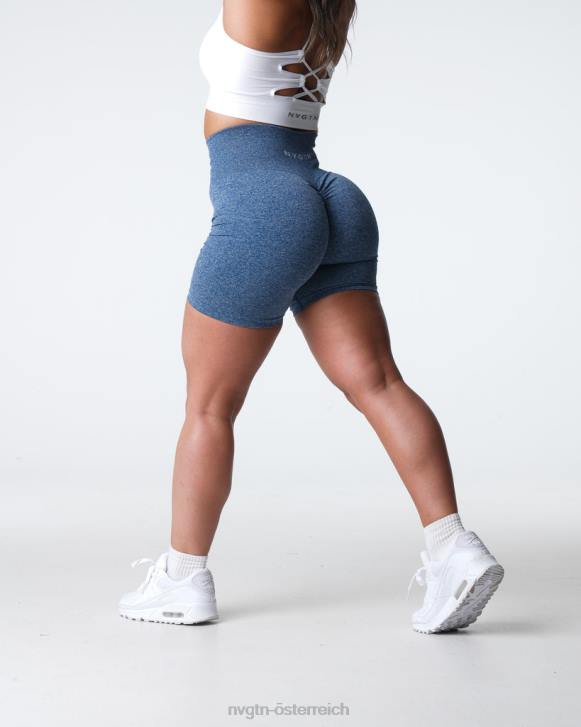 Fitness Frauen NVGTN 6J66399 Schieferblau Nahtlose Scrunch-Shorts