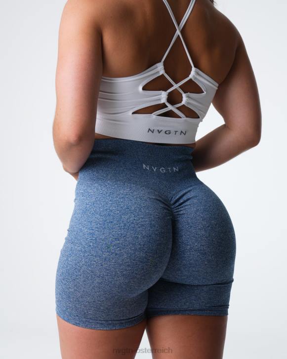 Fitness Frauen NVGTN 6J66399 Schieferblau Nahtlose Scrunch-Shorts