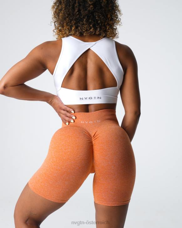 Fitness Frauen NVGTN 6J66401 gebranntes Orange Nahtlose Scrunch-Shorts