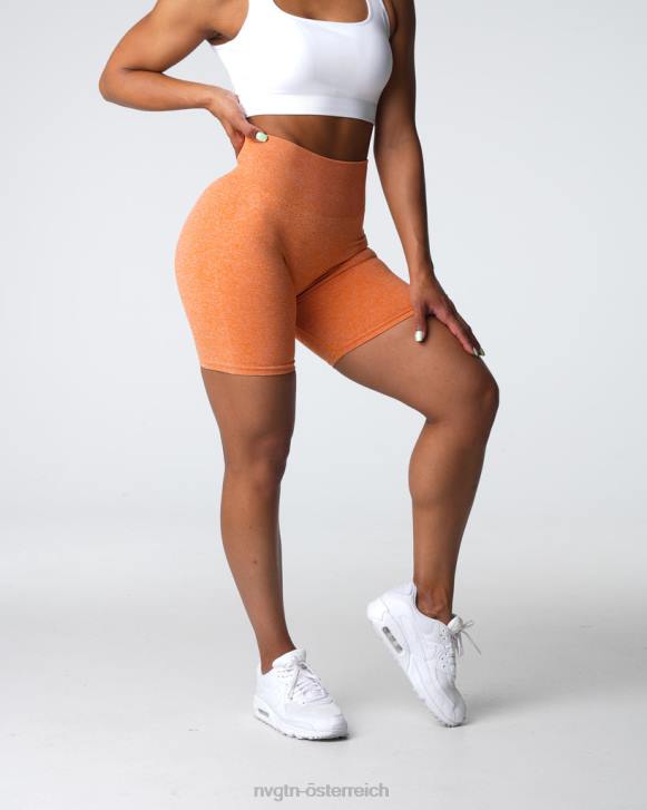 Fitness Frauen NVGTN 6J66401 gebranntes Orange Nahtlose Scrunch-Shorts