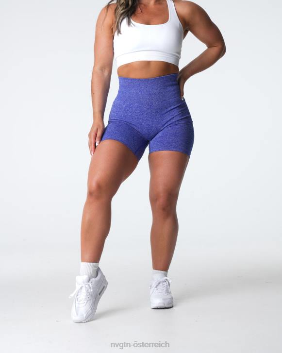 Fitness Frauen NVGTN 6J66402 Elektrisches Blau Nahtlose Scrunch-Shorts