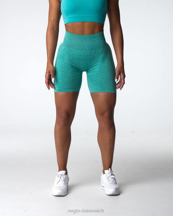 Fitness Frauen NVGTN 6J66413 Türkis Nahtlose Scrunch-Shorts
