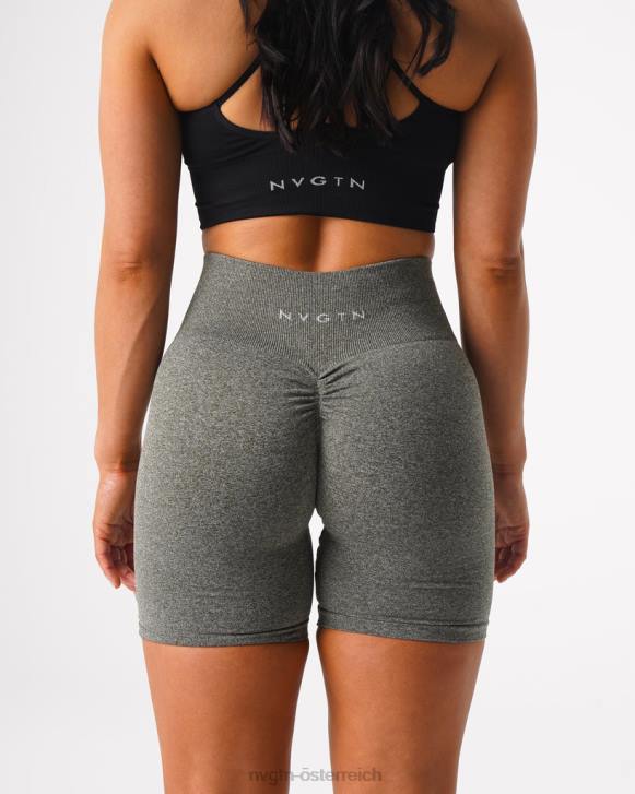 Fitness Frauen NVGTN 6J66425 Khakigrün Nahtlose Scrunch-Shorts