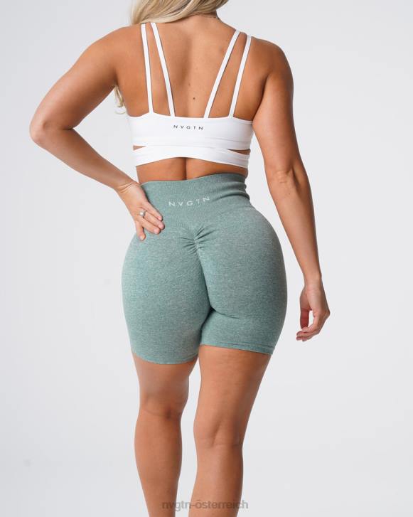 Fitness Frauen NVGTN 6J66428 Salbeigrün Nahtlose Scrunch-Shorts