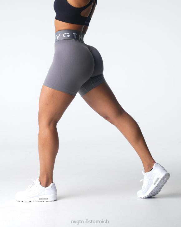 Fitness Frauen NVGTN 6J66431 Holzkohle Nahtlose sportliche Shorts