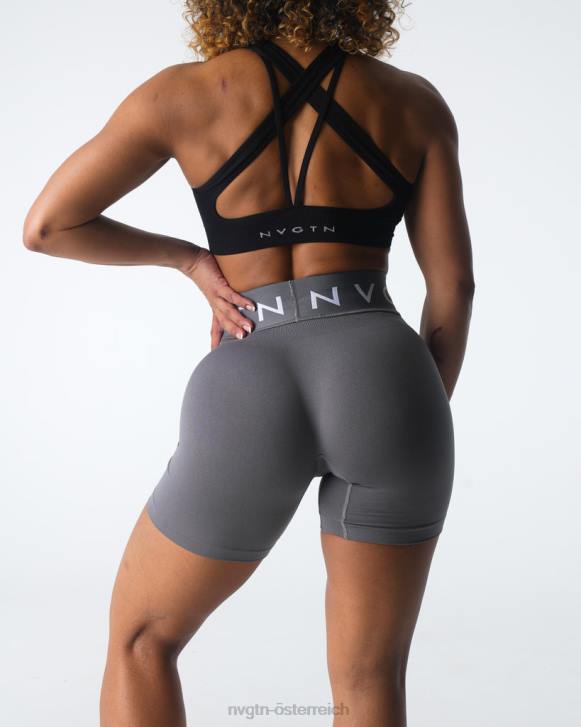 Fitness Frauen NVGTN 6J66431 Holzkohle Nahtlose sportliche Shorts