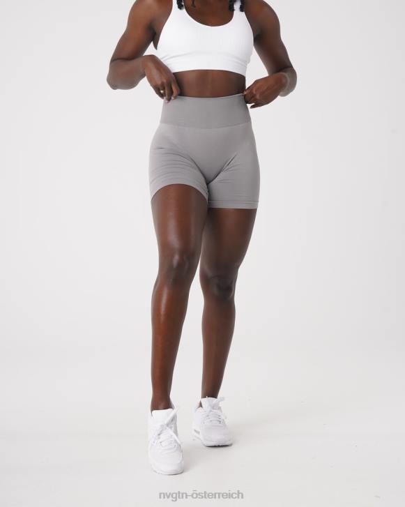 Fitness Frauen NVGTN 6J66450 hellgrau Solide, nahtlose Shorts