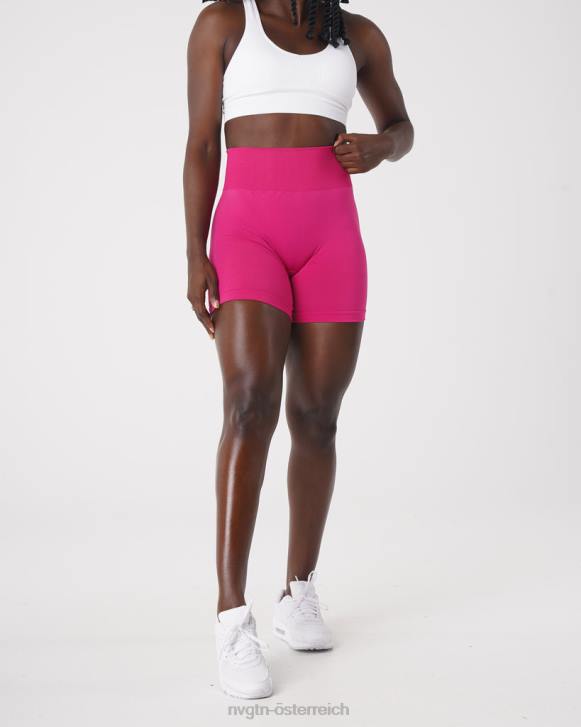 Fitness Frauen NVGTN 6J66462 Magenta Solide, nahtlose Shorts