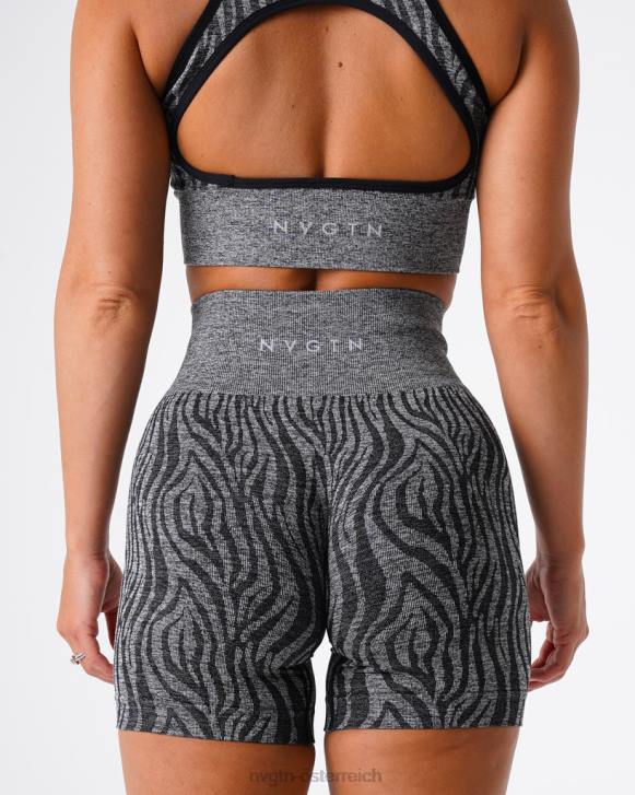 Fitness Frauen NVGTN 6J66470 schwarz gesprenkelt Nahtlose Zebra-Shorts