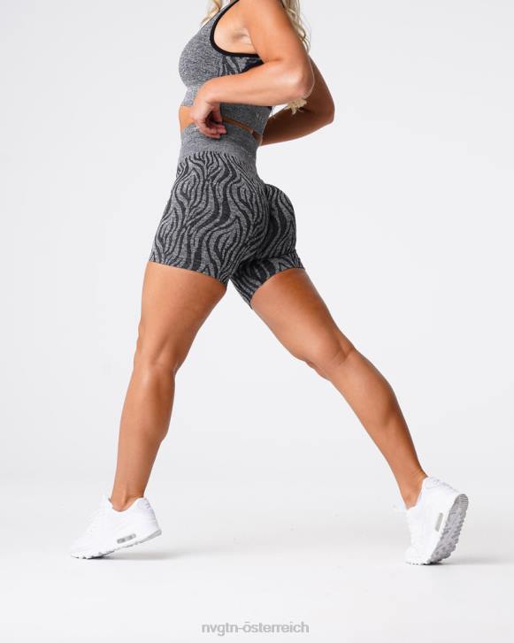 Fitness Frauen NVGTN 6J66470 schwarz gesprenkelt Nahtlose Zebra-Shorts