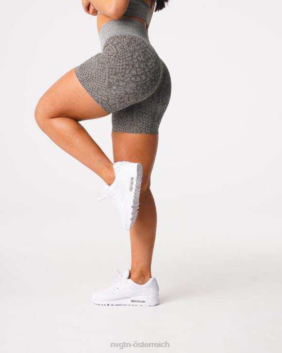 Fitness Frauen NVGTN 6J66474 Khakigrün Nahtlose Shorts aus Schlangenleder