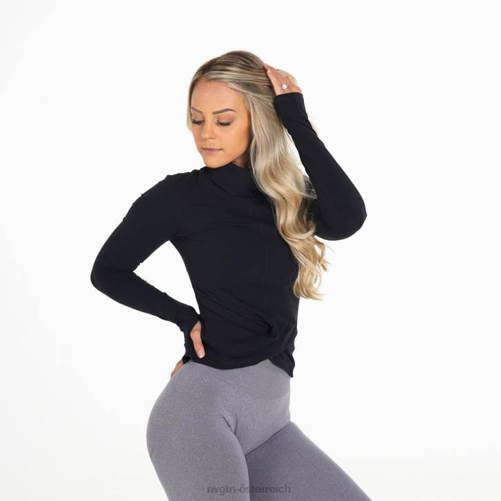 Fitness Frauen NVGTN 6J66270 Schwarz Fokuspullover
