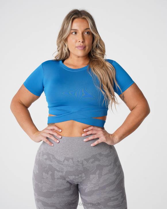 Fitness Frauen NVGTN 6J66248 Kobalt Umhängetaschen-T-Shirt
