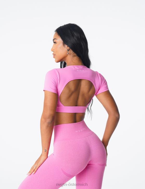 Fitness Frauen NVGTN 6J6679 Kaugummi rosa T-Shirt mit offenem Rücken