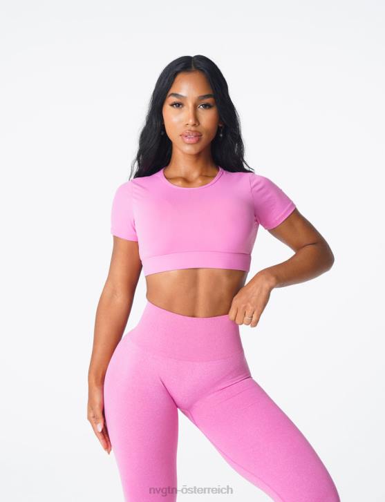 Fitness Frauen NVGTN 6J6679 Kaugummi rosa T-Shirt mit offenem Rücken