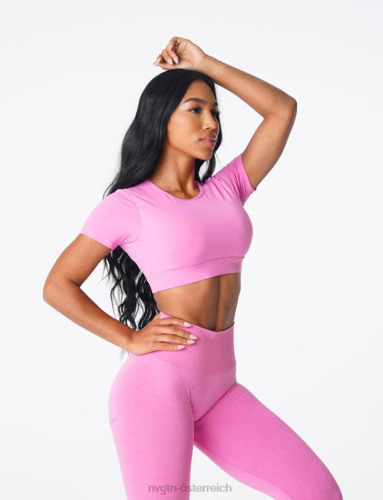 Fitness Frauen NVGTN 6J6679 Kaugummi rosa T-Shirt mit offenem Rücken