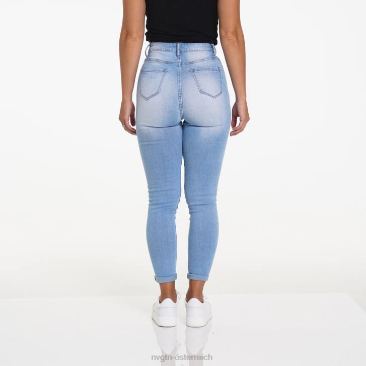 Lebensstil Frauen NVGTN 6J66744 Leichte Wäsche Zerrissene Navishape-Jeans