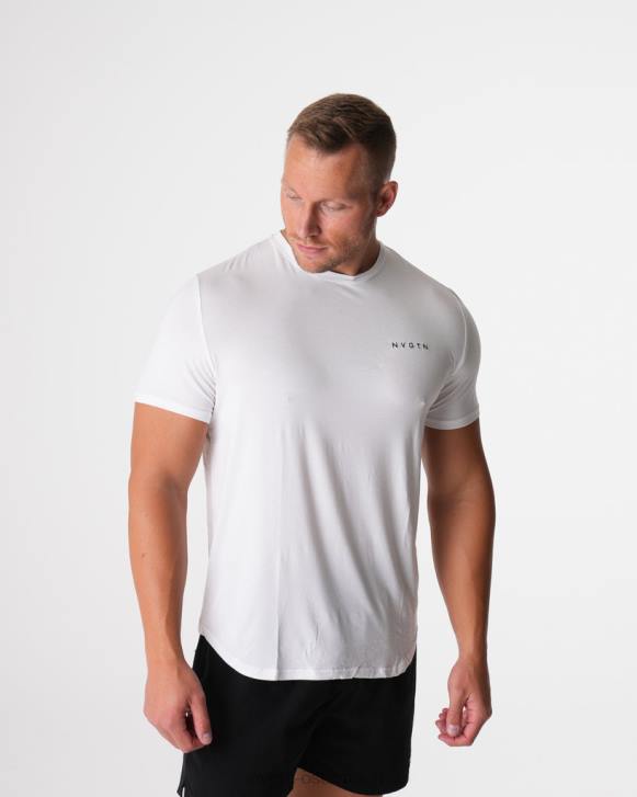 Spitzen Männer NVGTN 6J66758 Weiß T-Shirt mit technischer Passform