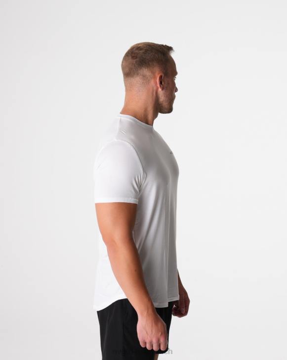 Spitzen Männer NVGTN 6J66758 Weiß T-Shirt mit technischer Passform