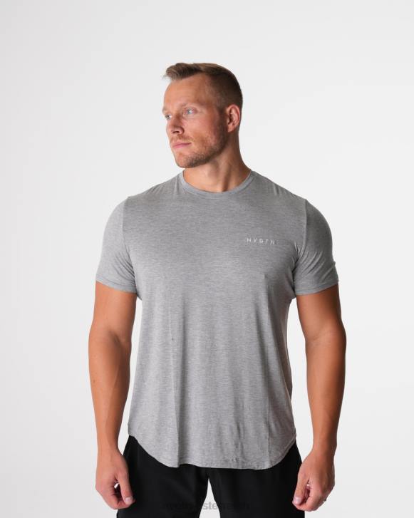 Spitzen Männer NVGTN 6J66759 grau T-Shirt mit technischer Passform