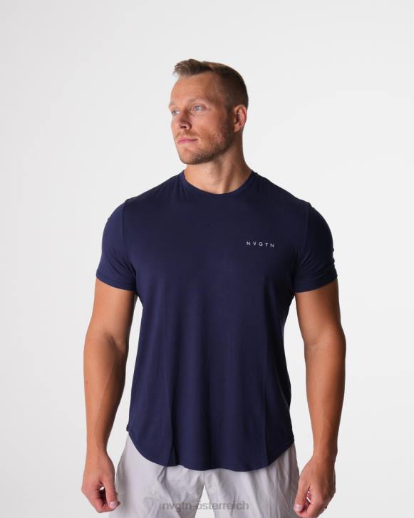 Spitzen Männer NVGTN 6J66760 Marine T-Shirt mit technischer Passform