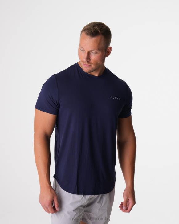 Spitzen Männer NVGTN 6J66760 Marine T-Shirt mit technischer Passform