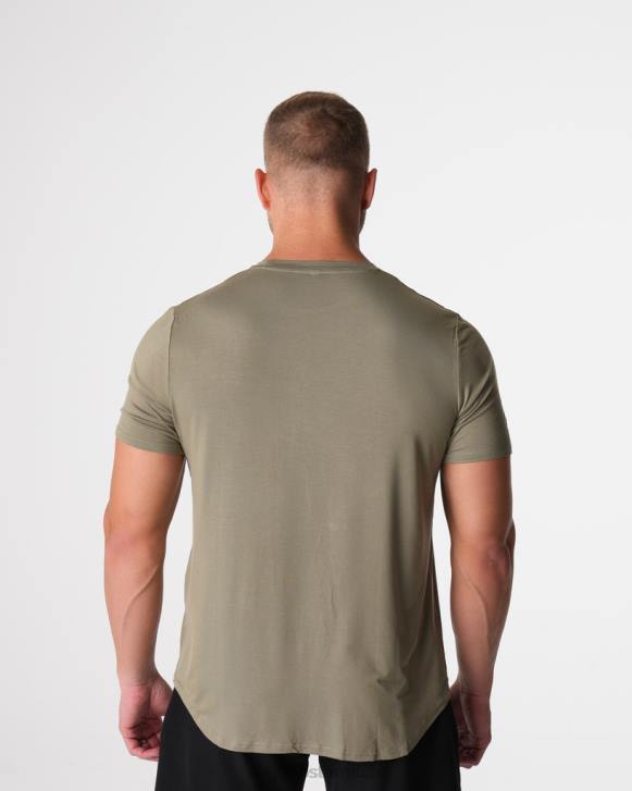 Spitzen Männer NVGTN 6J66761 Salbeigrün T-Shirt mit technischer Passform