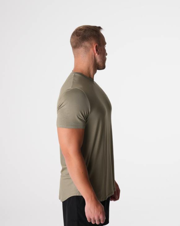 Spitzen Männer NVGTN 6J66761 Salbeigrün T-Shirt mit technischer Passform
