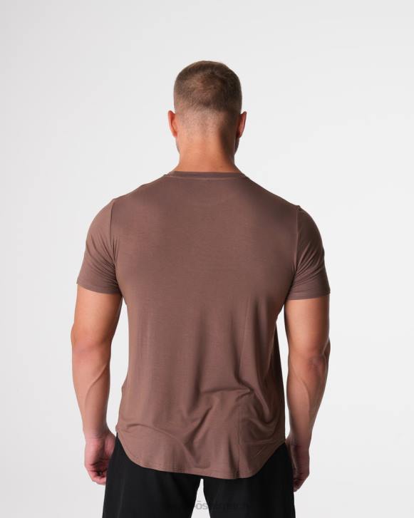 Spitzen Männer NVGTN 6J66762 Mokka T-Shirt mit technischer Passform