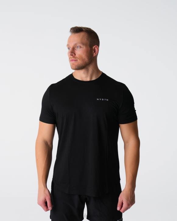 Spitzen Männer NVGTN 6J66763 Schwarz T-Shirt mit technischer Passform